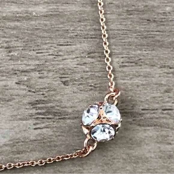 Kate Spade ♠️ Lady Marmalade Rose Gold/Clear Crystal Necklace.
NWT - Picture 8 of 12